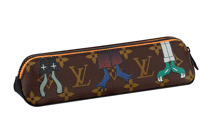 LOUIS VUITTON Leather Clutch Unisex Monogram Color