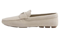 PRADA Triangle-logo Suede Loafers
