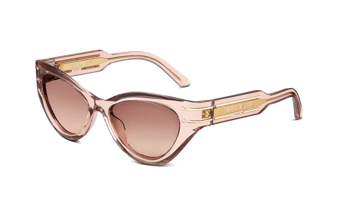 DIOR Acetate Irregular Shape Sunglasses Women's Pink