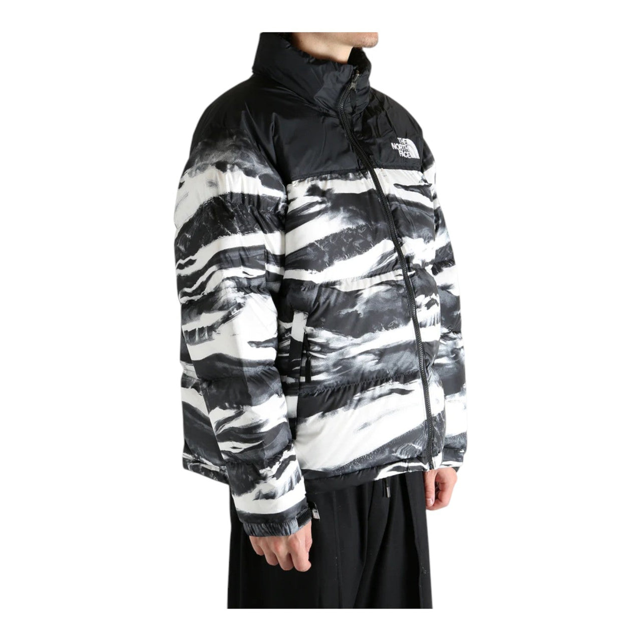 The North Face 1996 Retro Nuptse Jacket 'TNF Black Edge Of Light Print TNF Black' NF0A8D16DJI1