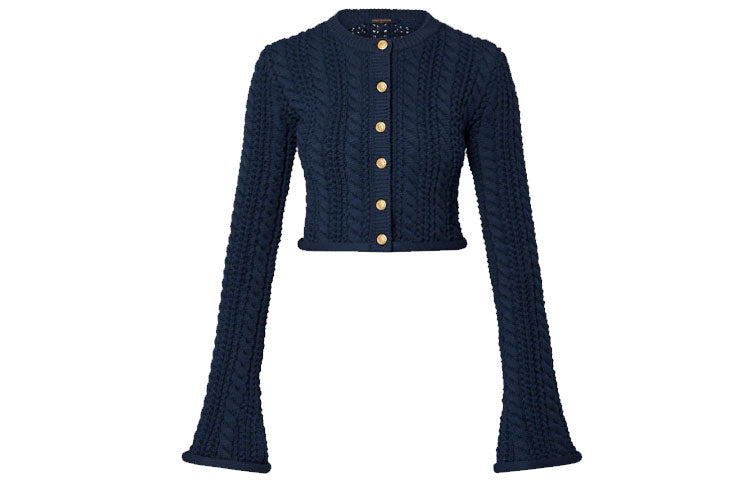 LOUIS VUITTON Slim Fit Knitwear Women's Blue