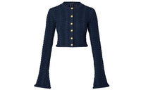 LOUIS VUITTON Slim Fit Knitwear Women's Blue