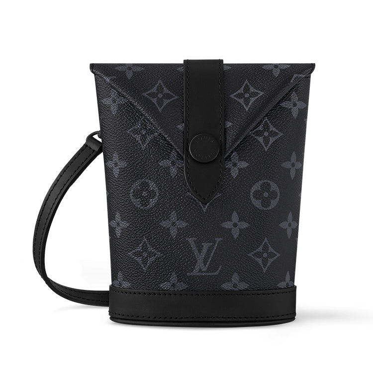LOUIS VUITTON Coated Canvas Canvas Bag Crossbody Bag Shoulder Bag Men's Black