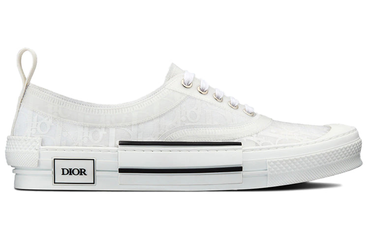 DIOR B23 Low White Oblique Canvas
