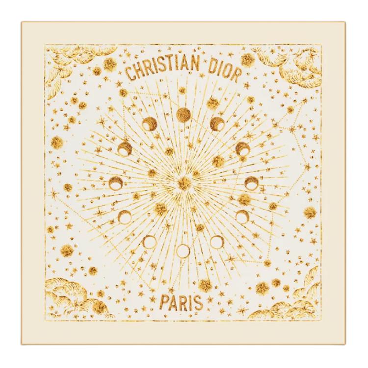 DIOR Silk Silk Scarves Women's Gold