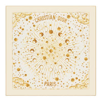 DIOR Silk Silk Scarves Women's Gold