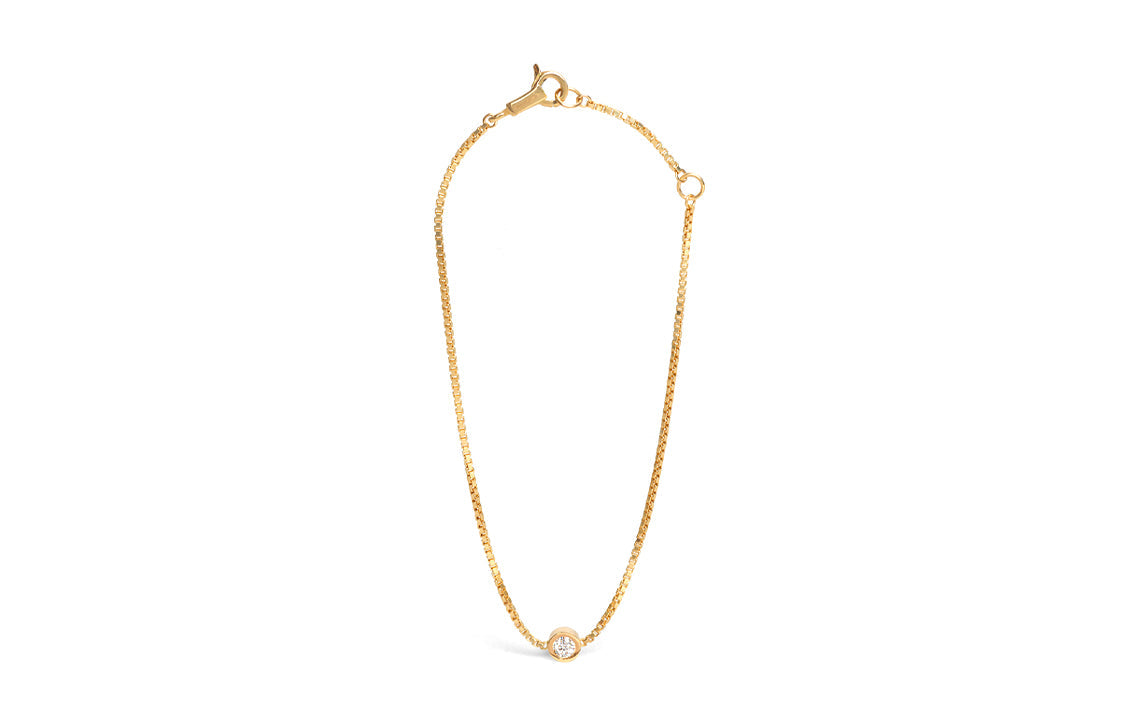 CELINE Sentimental Brillant Bracelet In Yellow Gold And Diamond