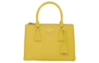 PRADA Galleria Killer Bag Leather Shoulder Bag Crossbody Bag Handbag Small Size Women's Yellow