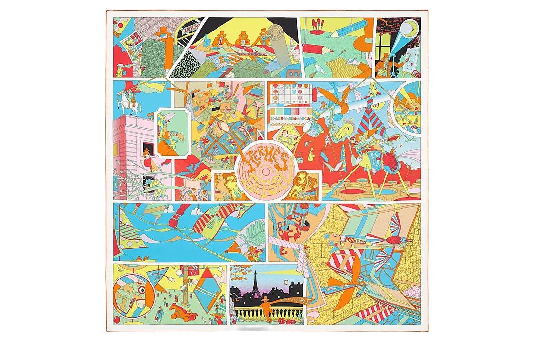 HERMES Silk Scarves Women's Multicolor