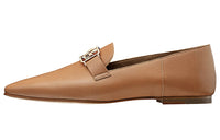 HERMES Time Casual Single Shoes Women's Brown