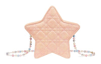 DIOR Wicker Pattern Sheepskin Shoulder Bag Crossbody Bag Regular Kids' Neon Pink