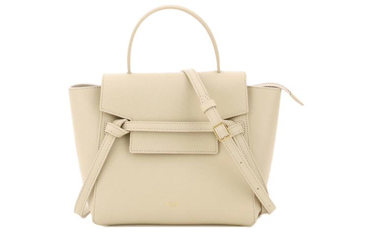 CELINE Grained Calfskin Catfish Bag Handbag Shoulder Bag Crossbody Bag Handbag Women's Ecru
