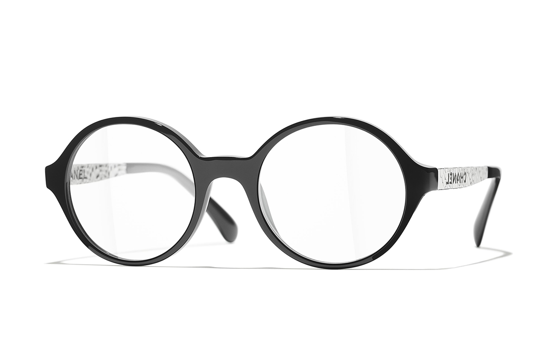 CHANEL Eyeglass Frames Unisex Blue