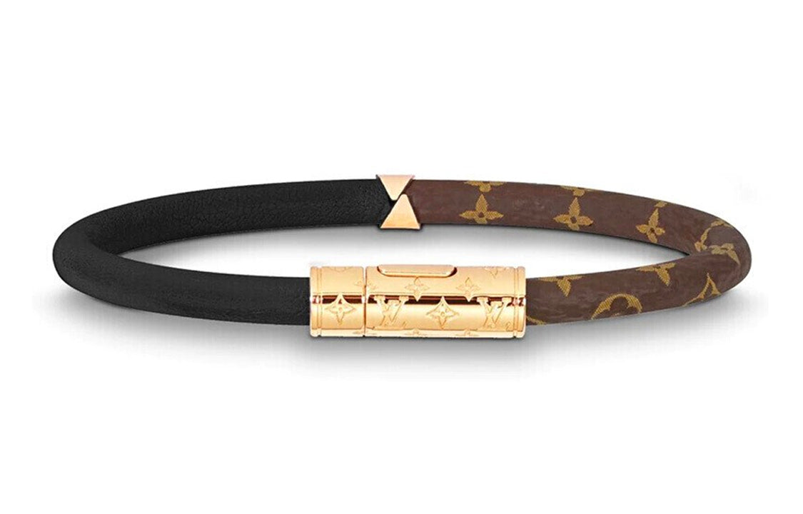LOUIS VUITTON Calfskin Bangles Unisex Brown