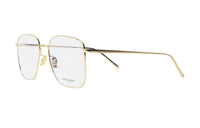 SAINT LAURENT Metal Irregular Shape Sunglasses Unisex Gold