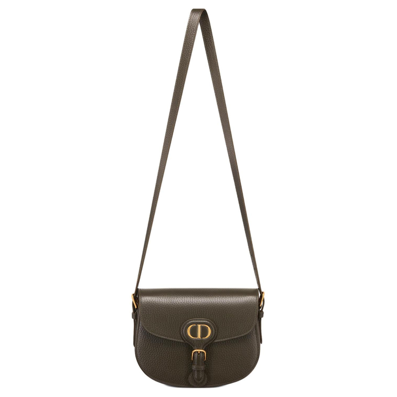 DIOR Bobby Grained Calfskin Crossbody Bag, Shoulder Bag Medium Size Women's Khaki