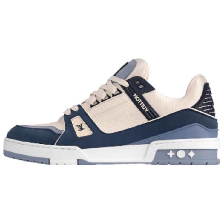 LOUIS VUITTON Lv Trainer Sneakers 'Blue Beige'