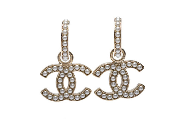 CHANEL Earrings Women's Gold