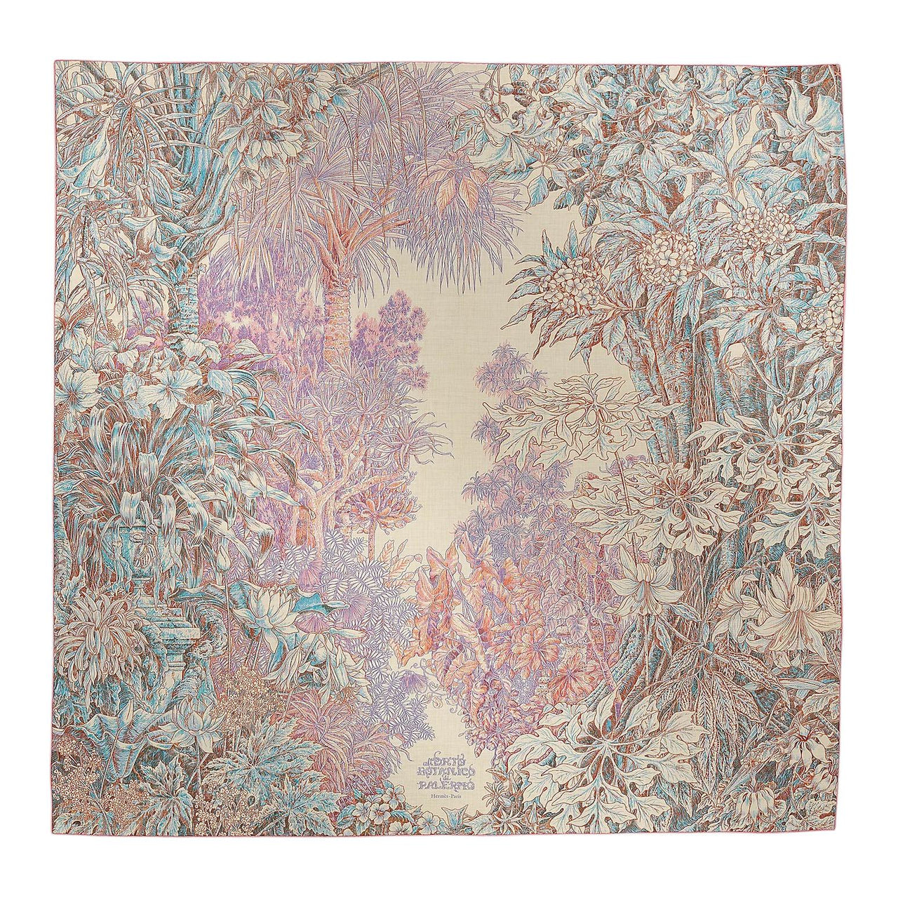 HERMES Cashmere Mulberry Silk Shawls Women's Multicolor