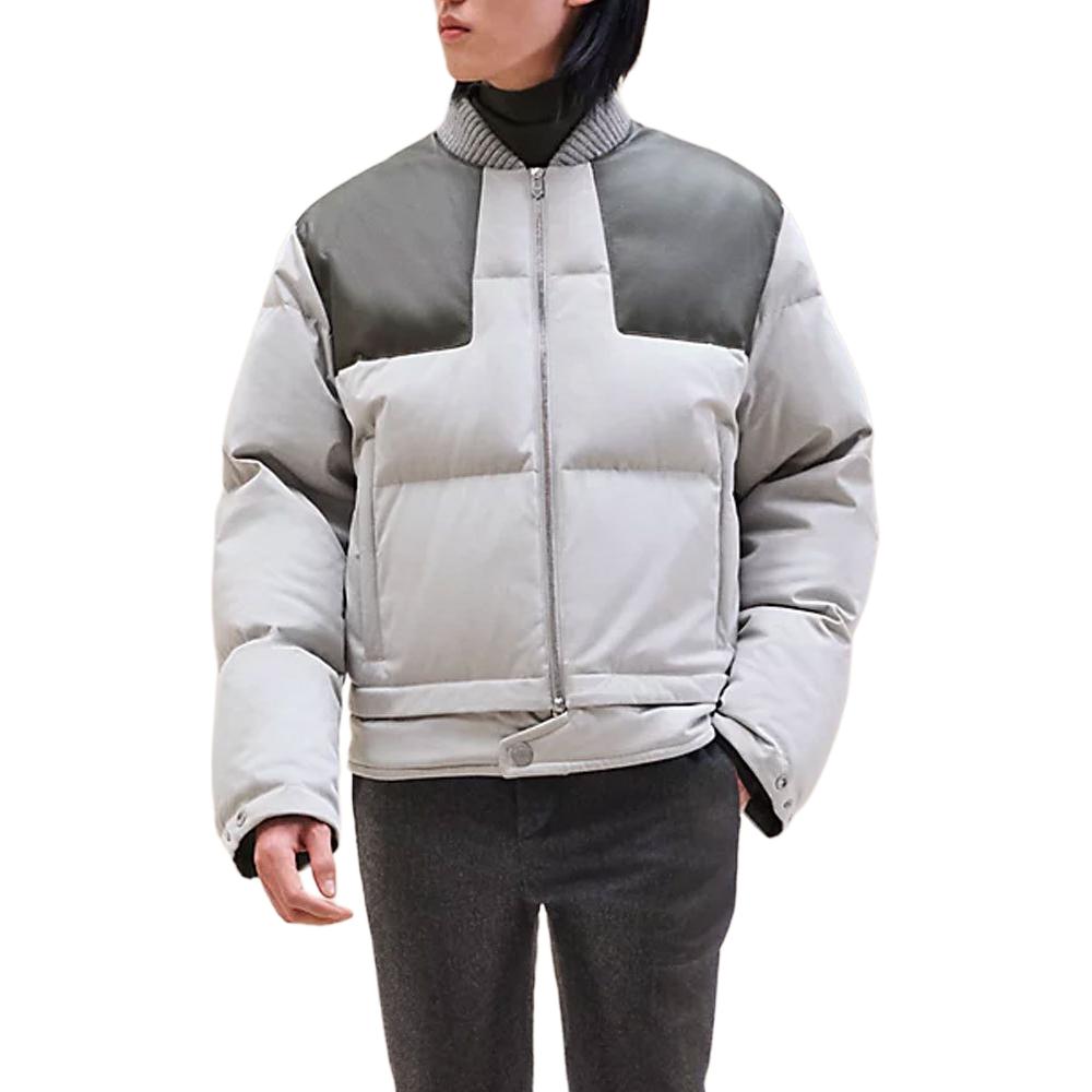 HERMES Jackets Coats Men's Pyrite Stone Color