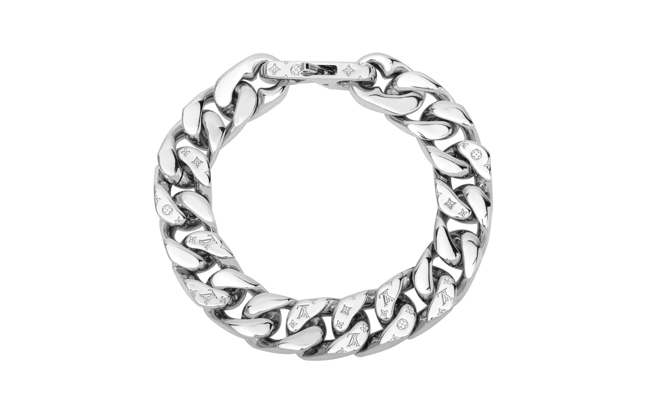 LOUIS VUITTON Metal Bracelets Unisex Silver