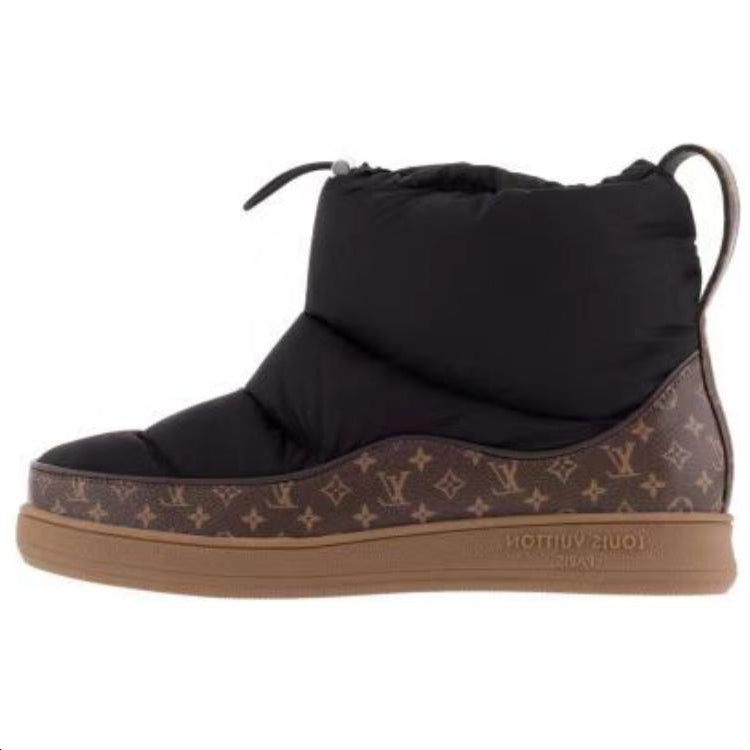 LOUIS VUITTON Ankle-Length Snow Boots Women's Black