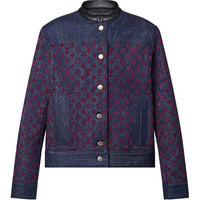 LOUIS VUITTON Flocked Monogram Denim Jacket