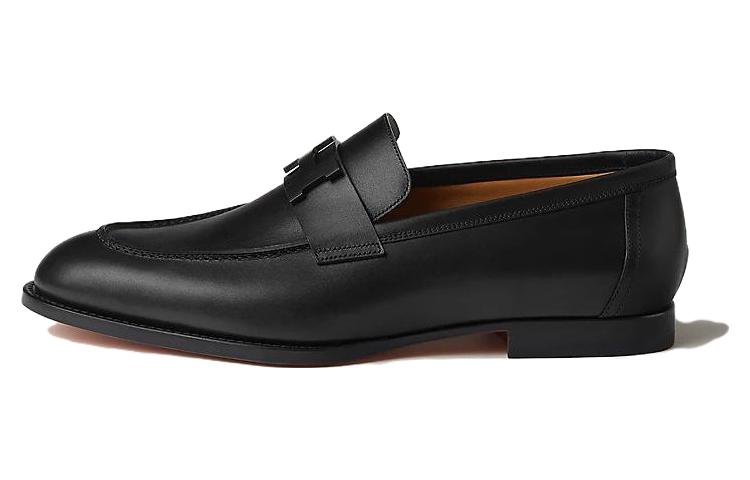 HERMES Honore Loafers Men's Black