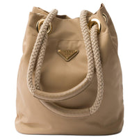 PRADA Re Nylon Recycled Nylon Bucket Bags Handbags Shoulder Bags Small Size Women's Brown