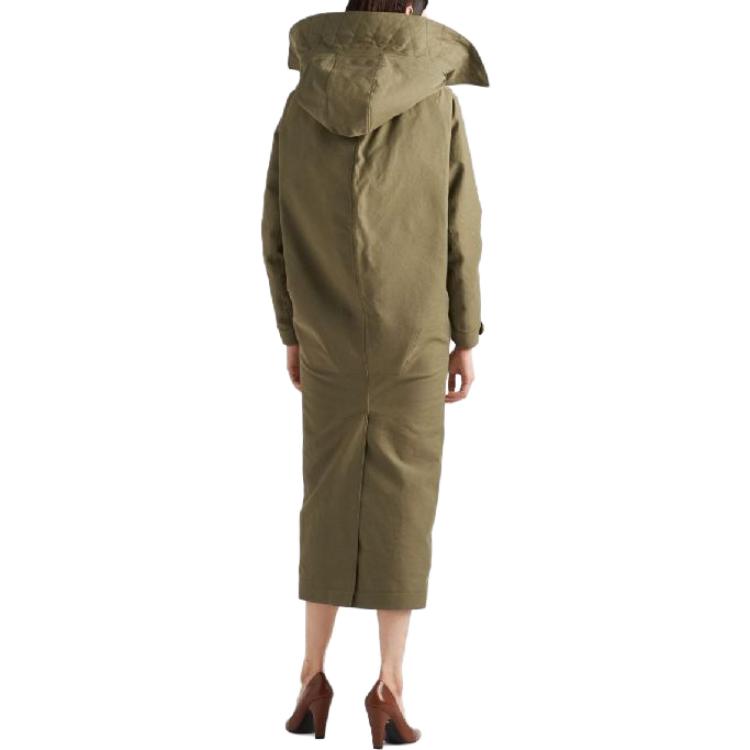 PRADA Button Up Drawstring Long Coat