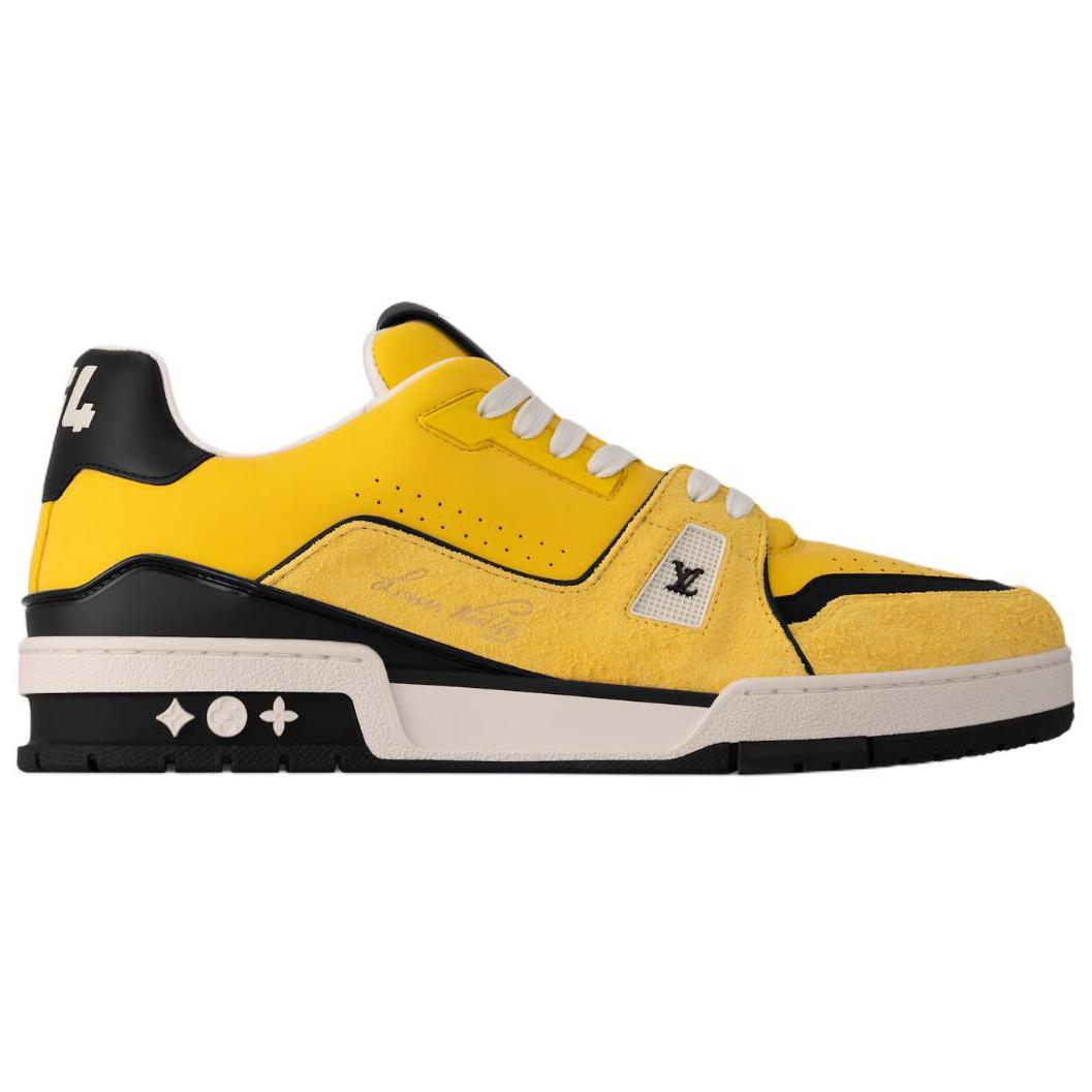 LOUIS VUITTON Trainer Low-Top Skateboard Shoes Men's Yellow