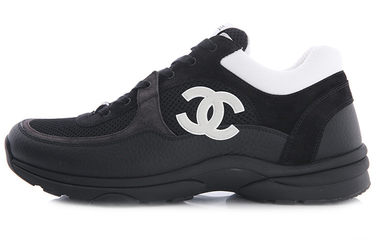 CHANEL Women's Cc Logo Sneaker 'Black White' Women's