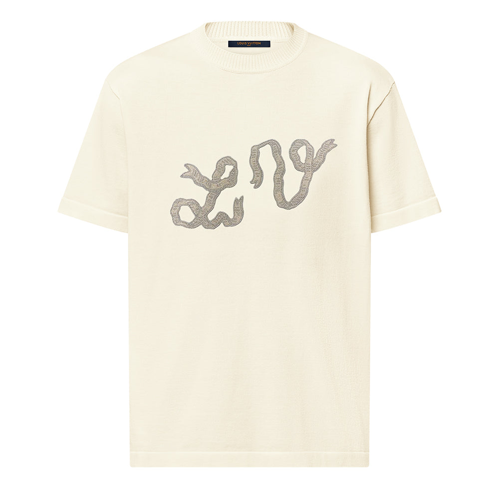 LOUIS VUITTON Embellished Short-Sleeved Cotton Crewneck