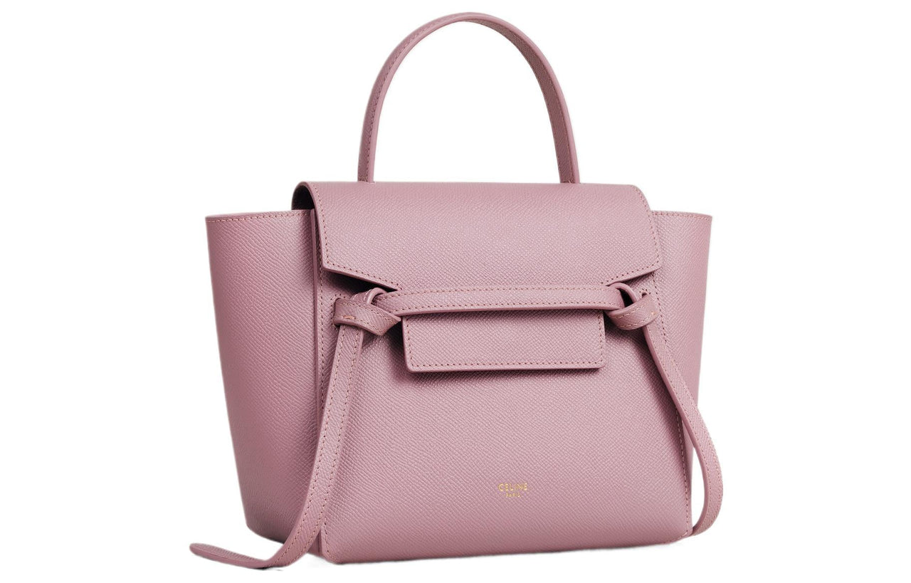 CELINE Grained Calfskin Catfish Bag Shoulder Bag Crossbody Bag Handbag Extra Mini Women's Petal Pink