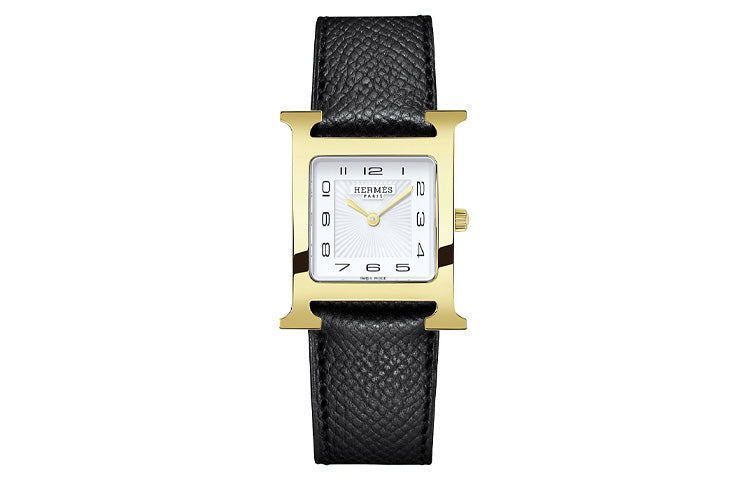 HERMES Heure H Collection Wrist Watch Quartz Movement Calfskin Strap 26*26mm White Dial Women's Watch W036784WW00
