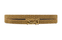 SAINT LAURENT Calfskin, Metal Wristbands Women's Beige