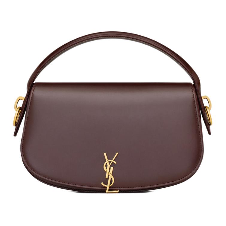 SAINT LAURENT Cow Leather Shoulder Bag, Crossbody Bag, Handbag Women's Grape