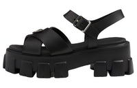 PRADA Triangle-logo Platform Sandals