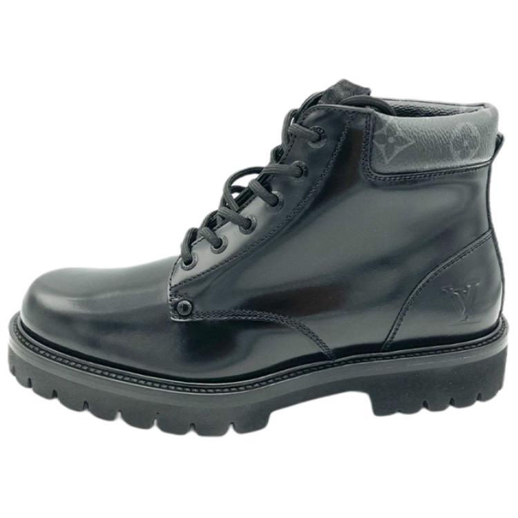 LOUIS VUITTON Oberkampf Ankle Boot Ankle Length Martin Boot Men's Black