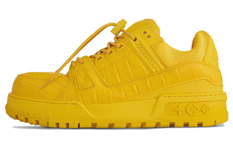 LOUIS VUITTON Trainer Maxi Little Jigglypuff Slip Resistant Low Top Skateboard Shoes Unisex Yellow