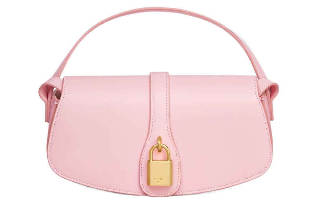 CELINE Tabou Smooth Cow Leather Baguette Bag Shoulder Bag One Shoulder Handbag Crossbody Bag Mini Women's Pink