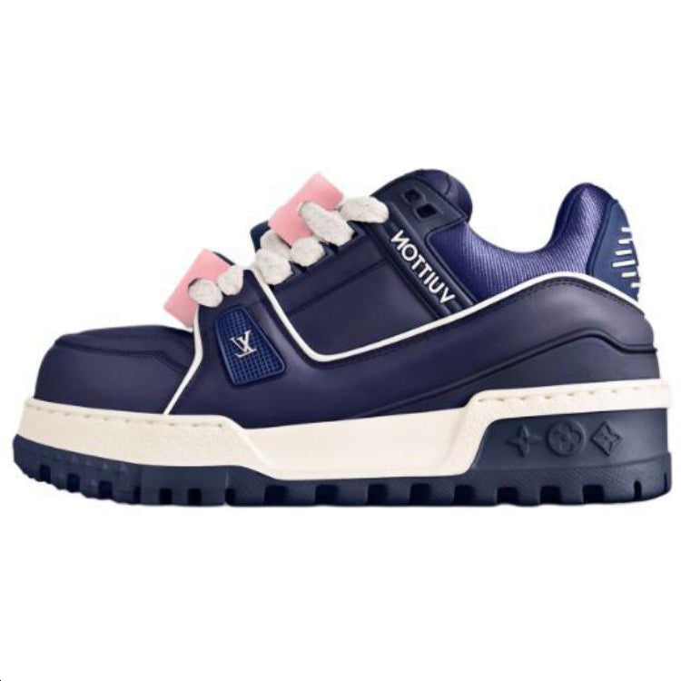 LOUIS VUITTON Trainer Maxi Skateboard Shoes Women's Low Top Blue