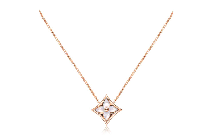 LOUIS VUITTON Color Blossom Star Pendant Pink Gold And White Mother-of-pearl
