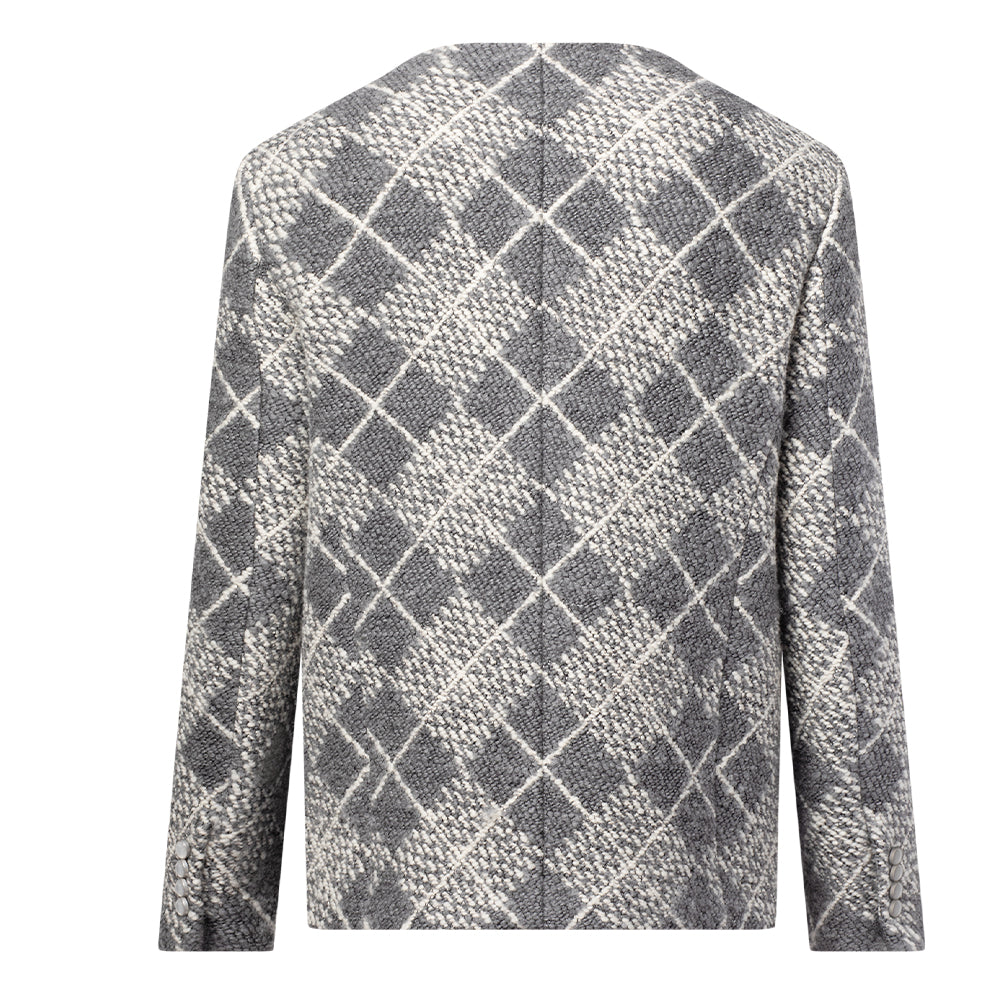 LOUIS VUITTON Chic Collarless Wool Jacket