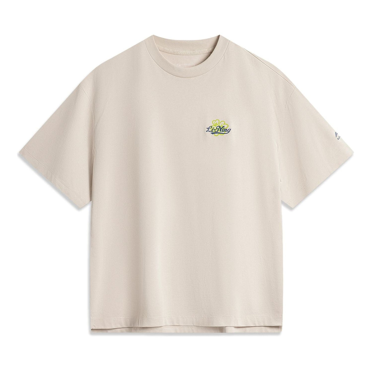 (WMNS) Li-Ning Graphic Oversized T-shirt 'Oatmeal Grey' AHSU522-3