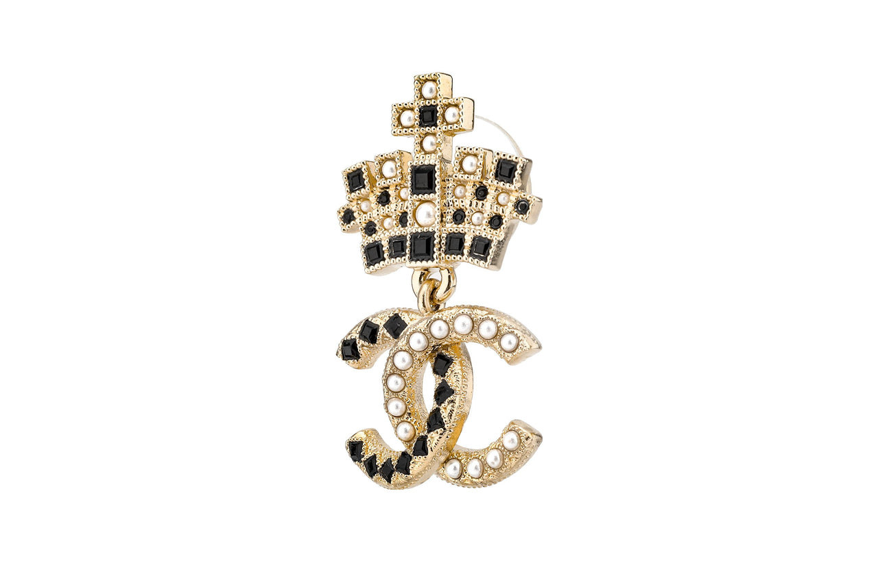 CHANEL Earrings Women's Gold