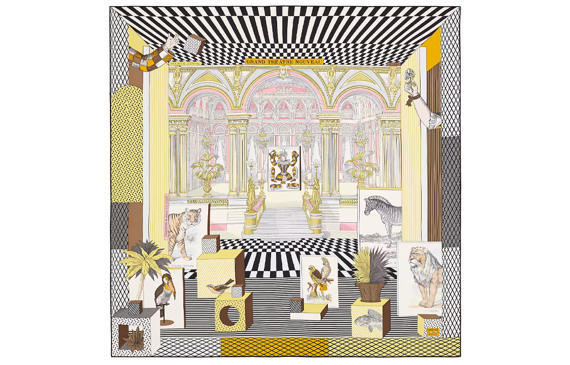 HERMES Silk Scarves Women's Multicolor