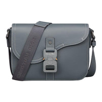 DIOR Grained Calfskin Saddle Messenger Bag, Crossbody Bag, Shoulder Bag Men's Dark Gray