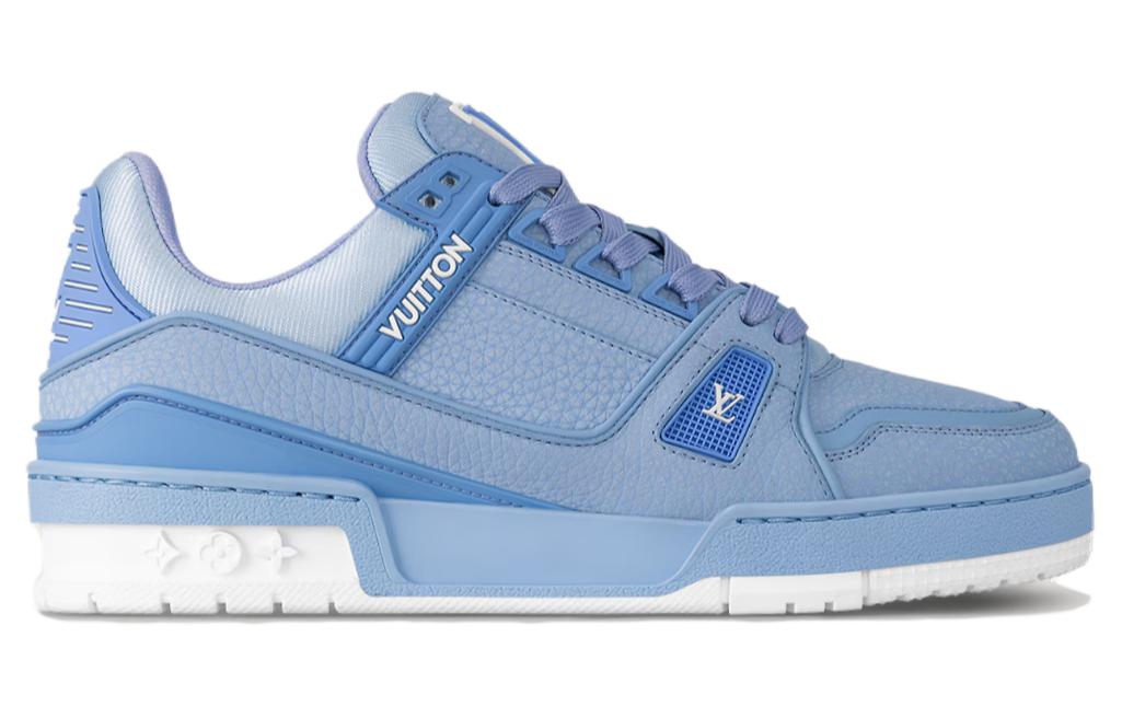 LOUIS VUITTON Trainer Low-Top Skateboard Shoes Women's Blue