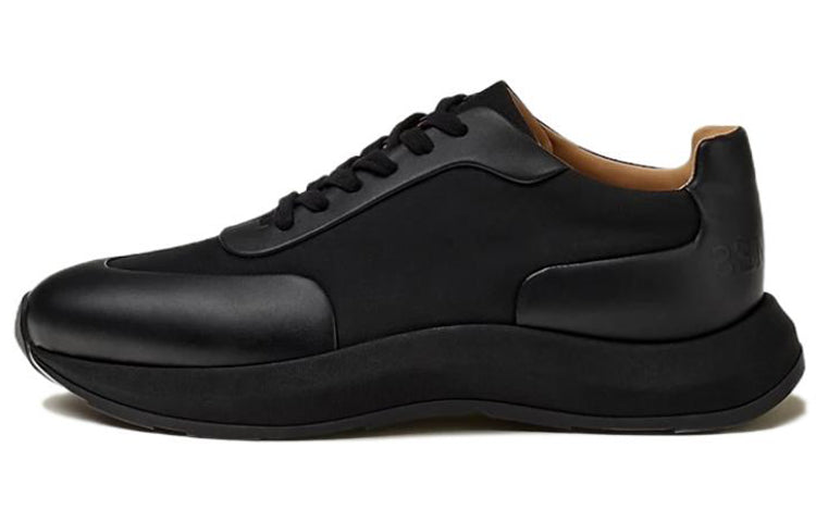HERMES Anti-Slip And Wear-Resistant Breathable Low-Top Sports Casual Shoes Men's Black